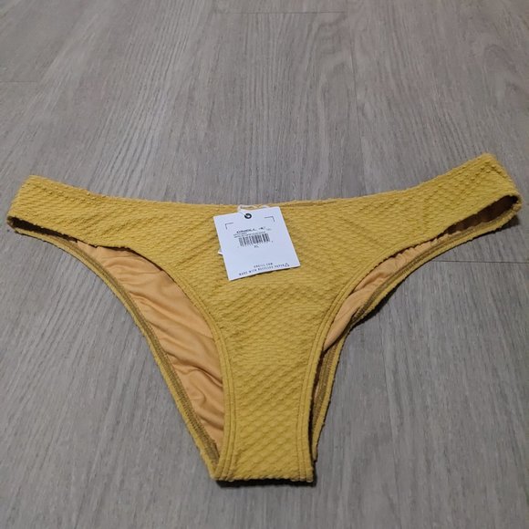 O'NEILL Hipster Bikini Swimsuit Bottom - Mustard Yellow - CHEEKY - Textured - Picture 3 of 3